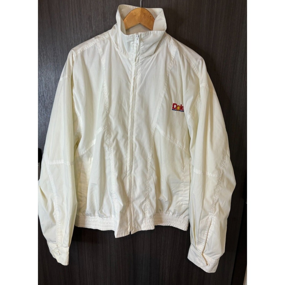 Vintage Windbreaker Jacket Men's XL zip uniform branded Dole Fruit Company white